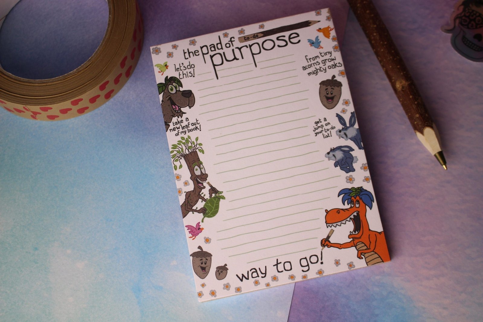 Autumn Stick Family Mini List Pad: A6 Tear-Off Notepad - Image 4