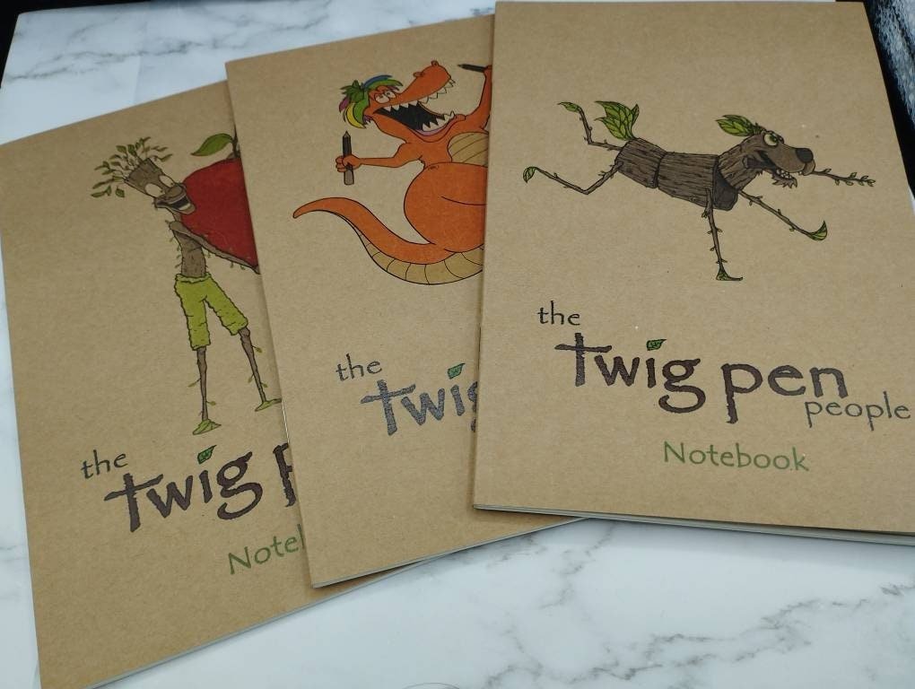 Stick Twig Character A5 Notebooks, Rustic Lined Journals, Eco-Friendly Writing, Nature Lovers Gift, Earth-Friendly - Image 2
