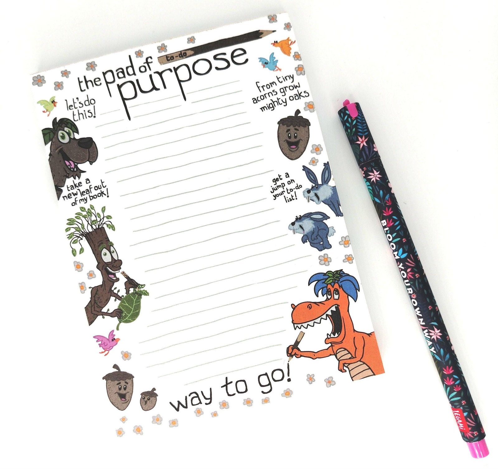 Autumn Stick Family Mini List Pad: A6 Tear-Off Notepad