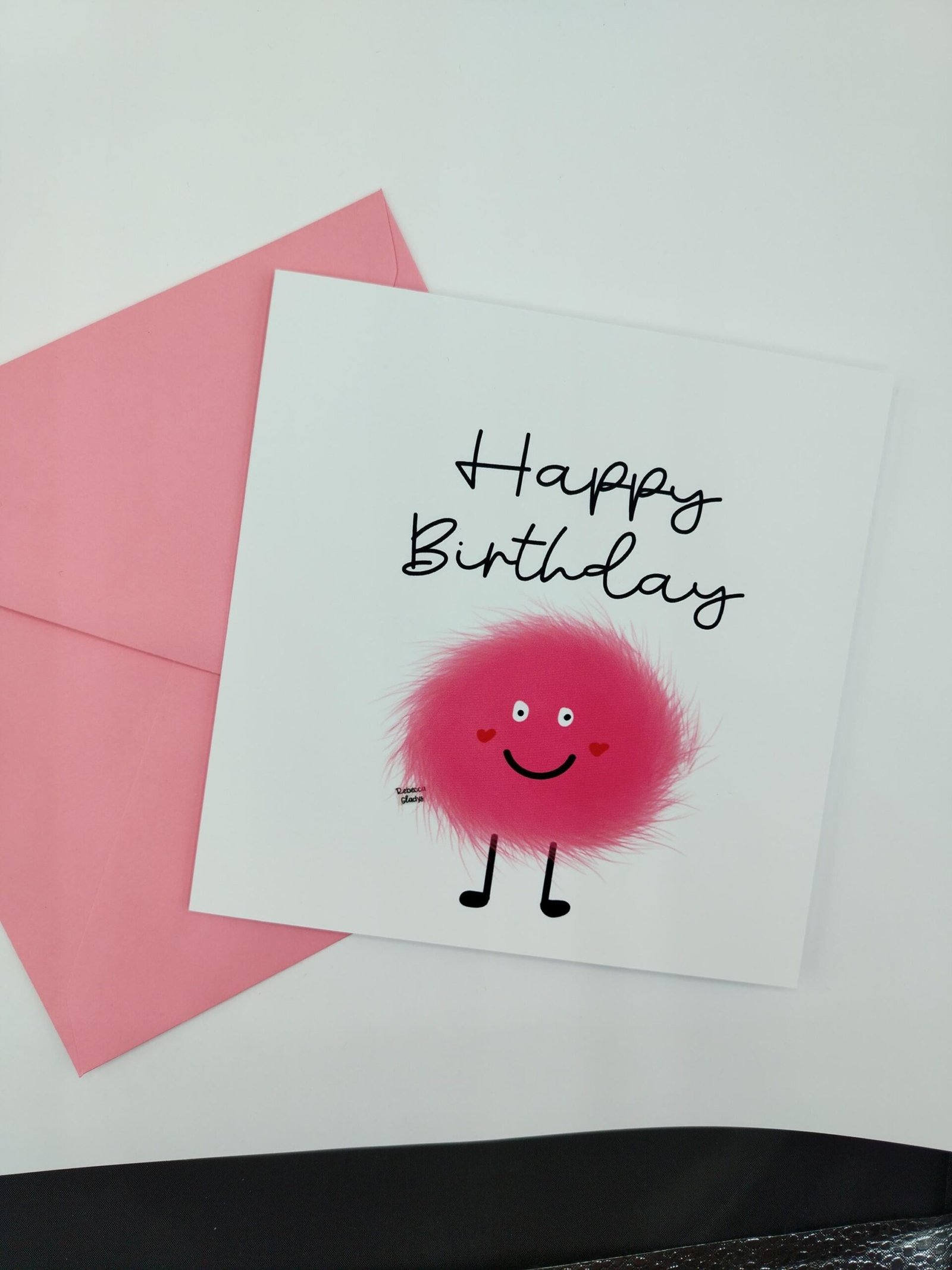 Pink Fluffy Monster Birthday Card - Greeting - Image 7
