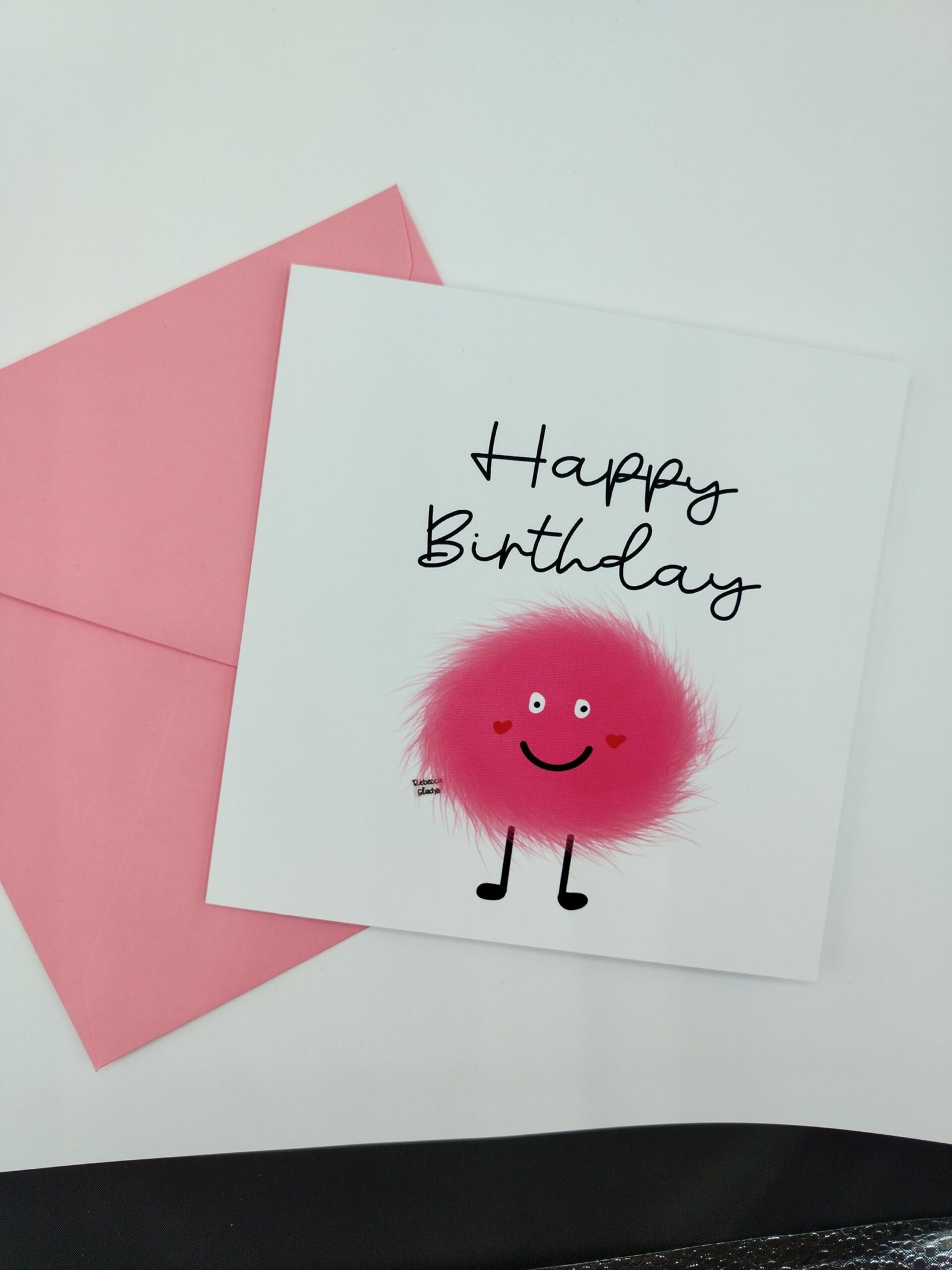 Pink Fluffy Monster Birthday Card - Greeting - Image 6