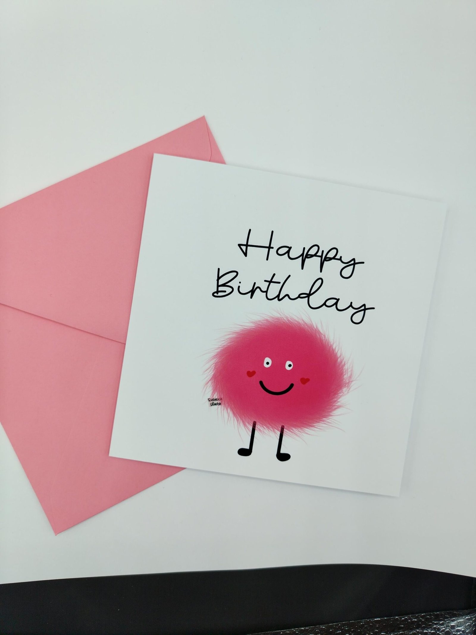 Pink Fluffy Monster Birthday Card - Greeting - Image 8