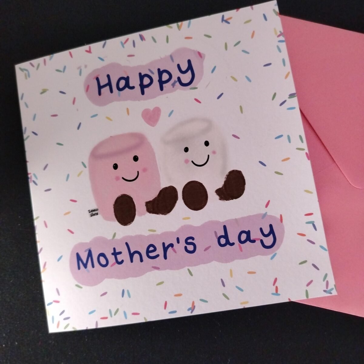 Marshmallow Happy Mother's Day Card | Girly Sprinkles Mum Card | Sweet Mother's Day Card | Cute Mam Gift Card