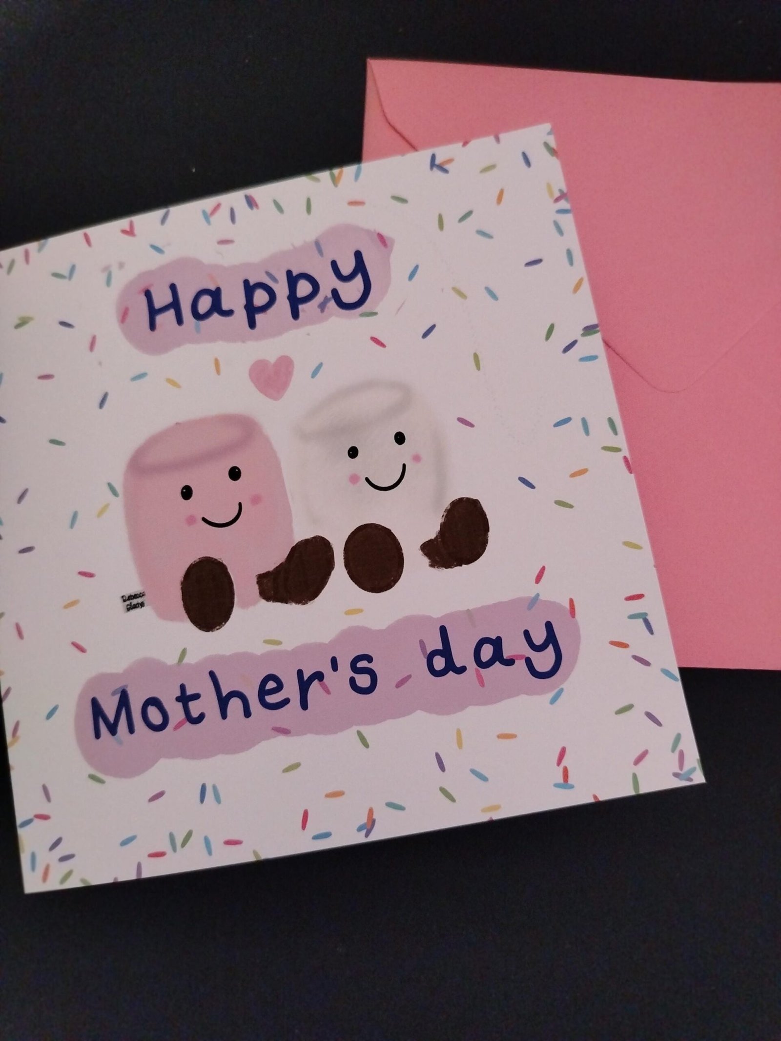 Marshmallow Happy Mother's Day Card | Girly Sprinkles Mum Card | Sweet Mother's Day Card | Cute Mam Gift Card - Image 2