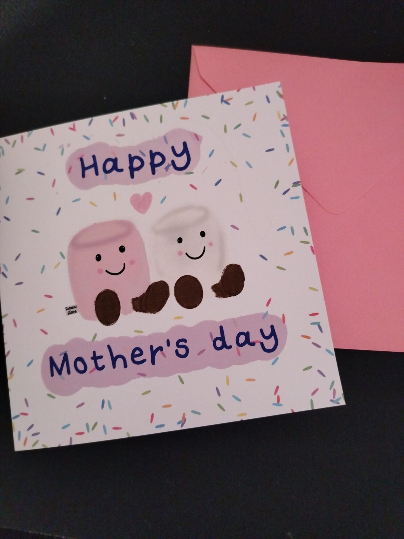 Marshmallow Happy Mother's Day Card | Girly Sprinkles Mum Card | Sweet Mother's Day Card | Cute Mam Gift Card - Image 3