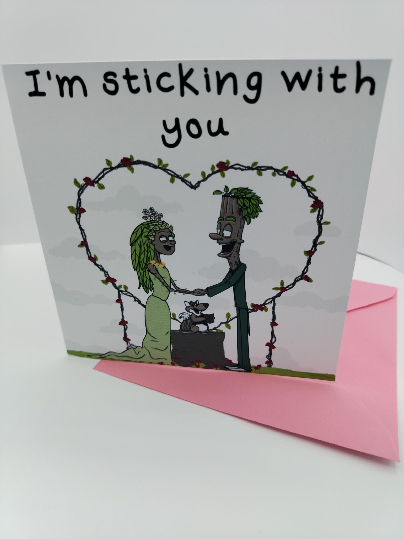 Twig Couple Wedding Card: Bride and Groom Celebration - Image 7