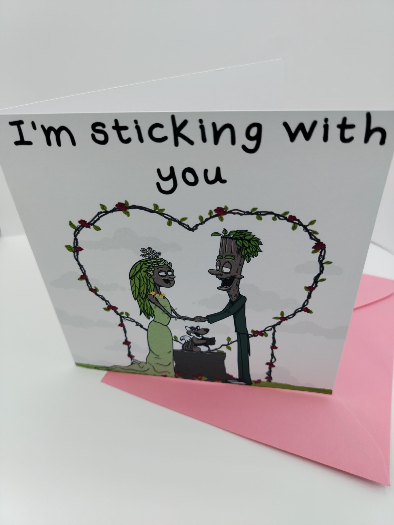 Twig Couple Wedding Card: Bride and Groom Celebration - Image 8