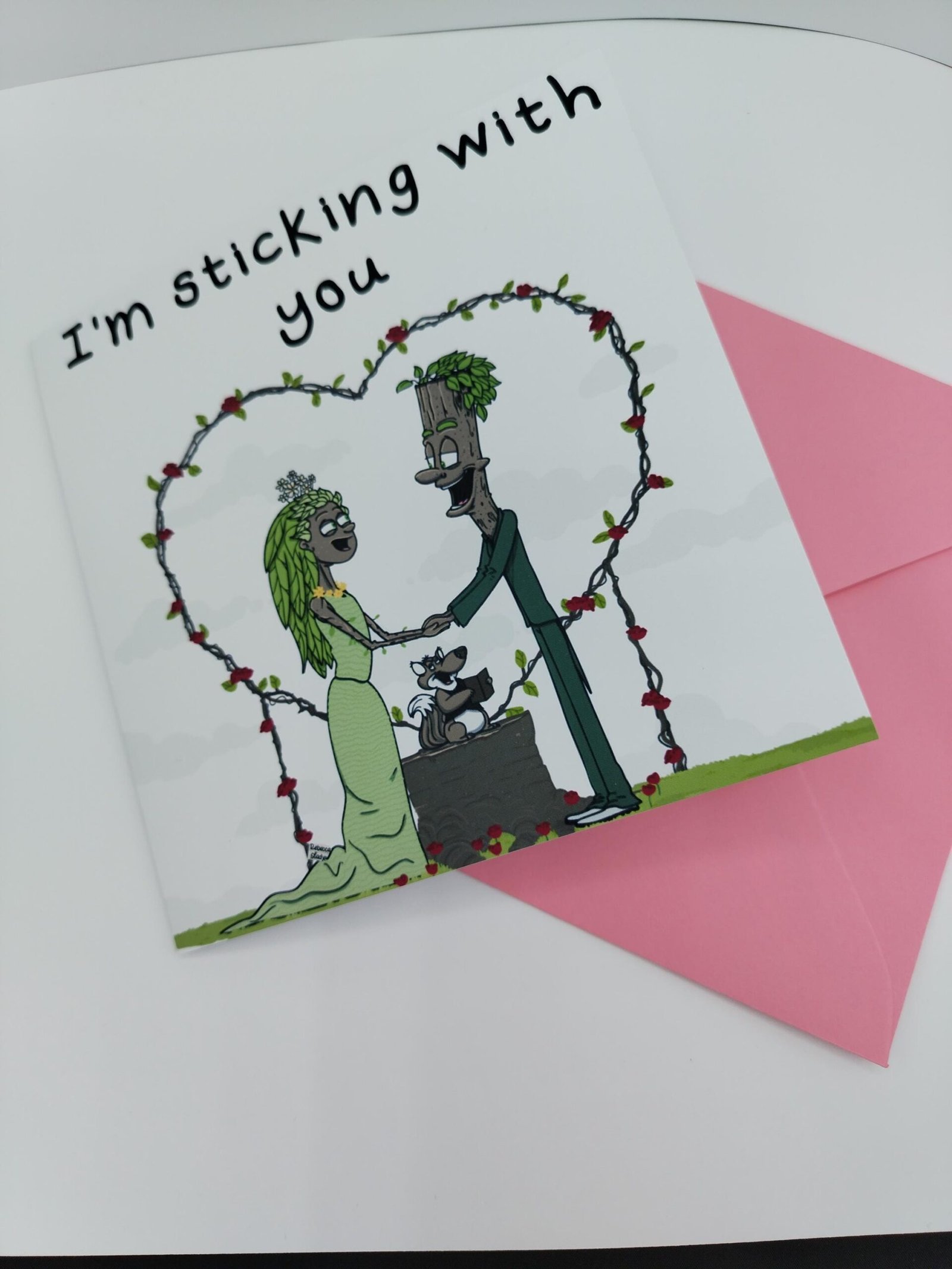 Twig Couple Wedding Card: Bride and Groom Celebration - Image 10