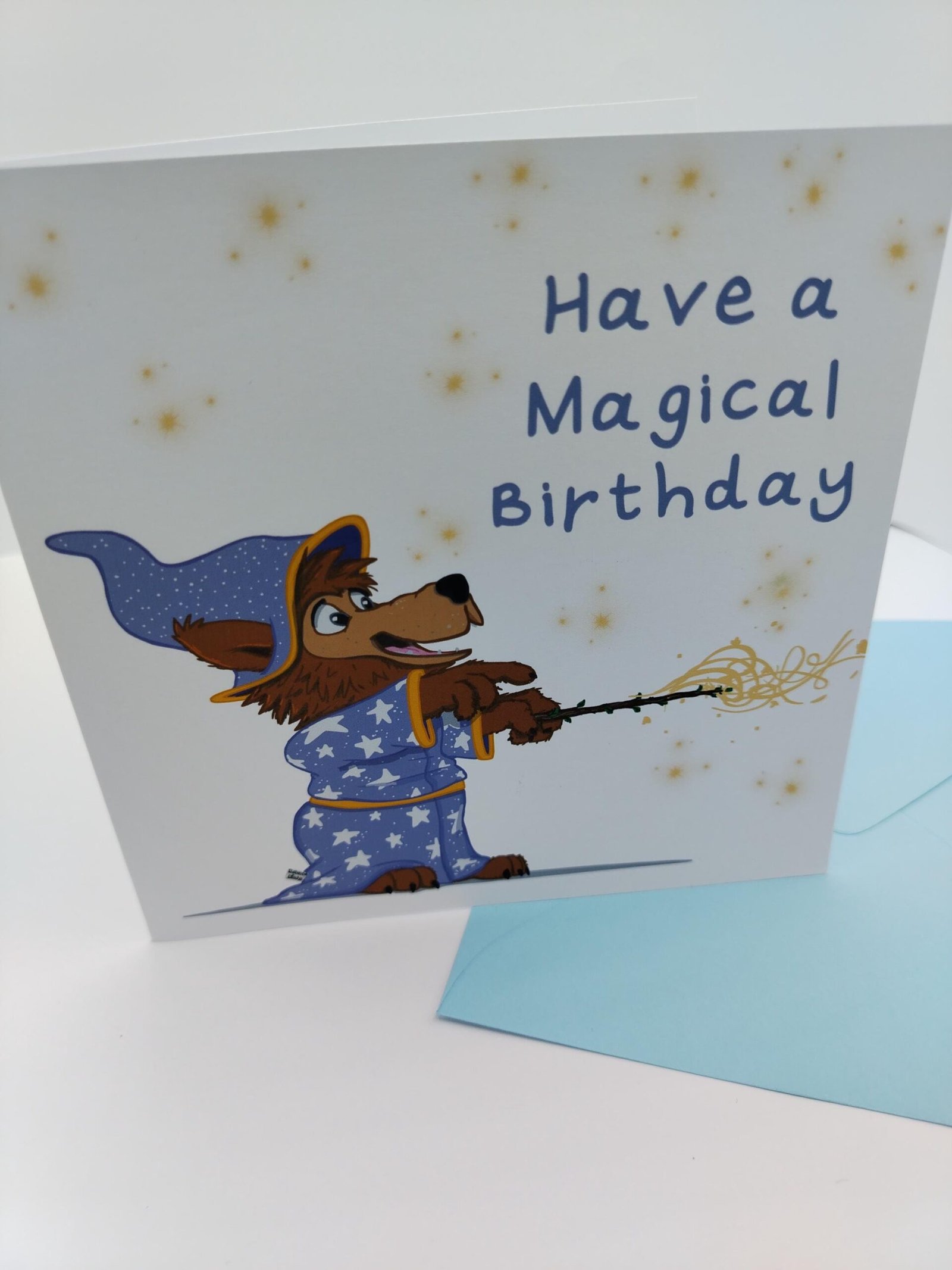 Magical Wizard Wolf Cub Birthday Card: Fantasy Greeting - Image 4