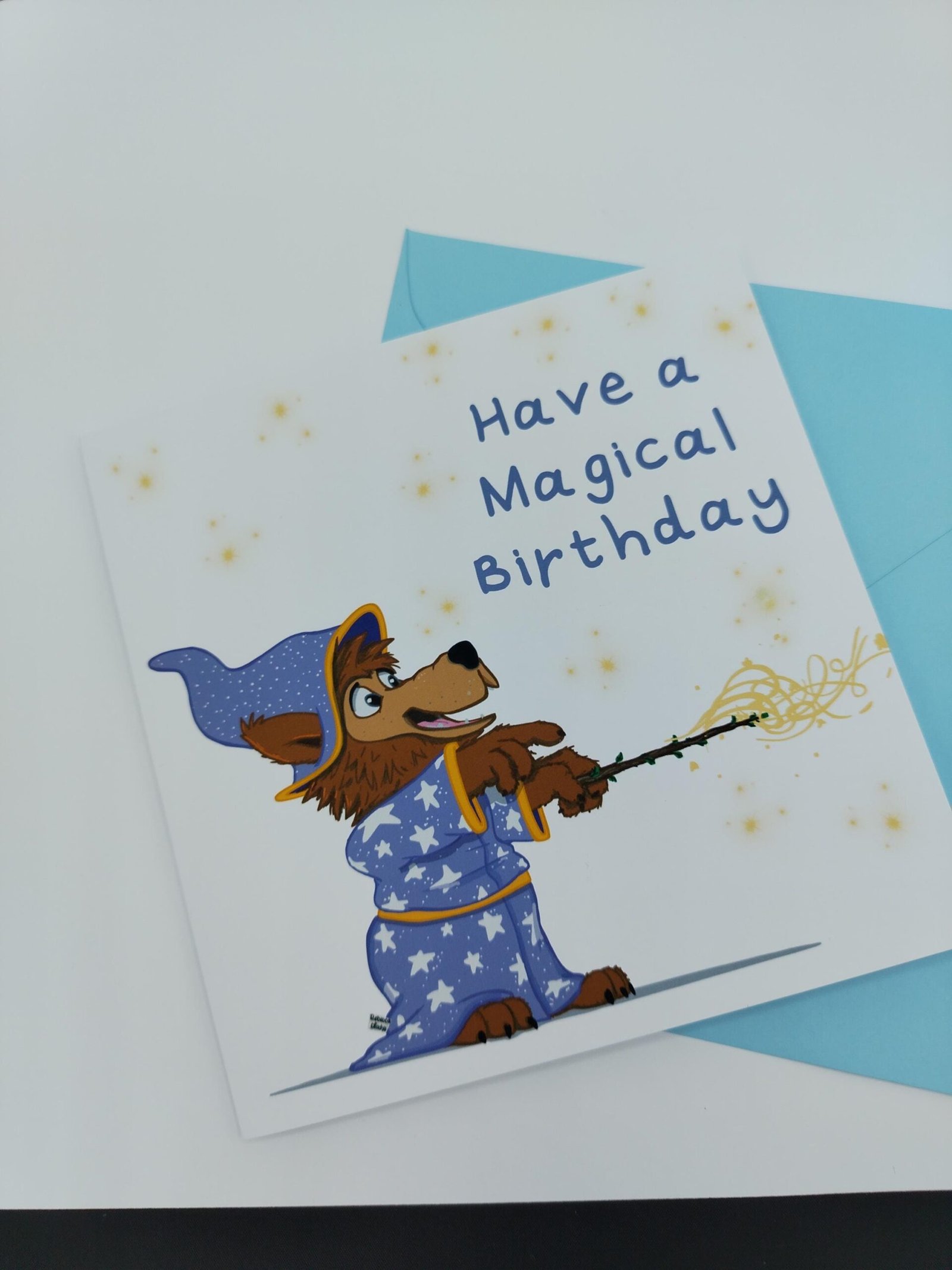 Magical Wizard Wolf Cub Birthday Card: Fantasy Greeting - Image 9