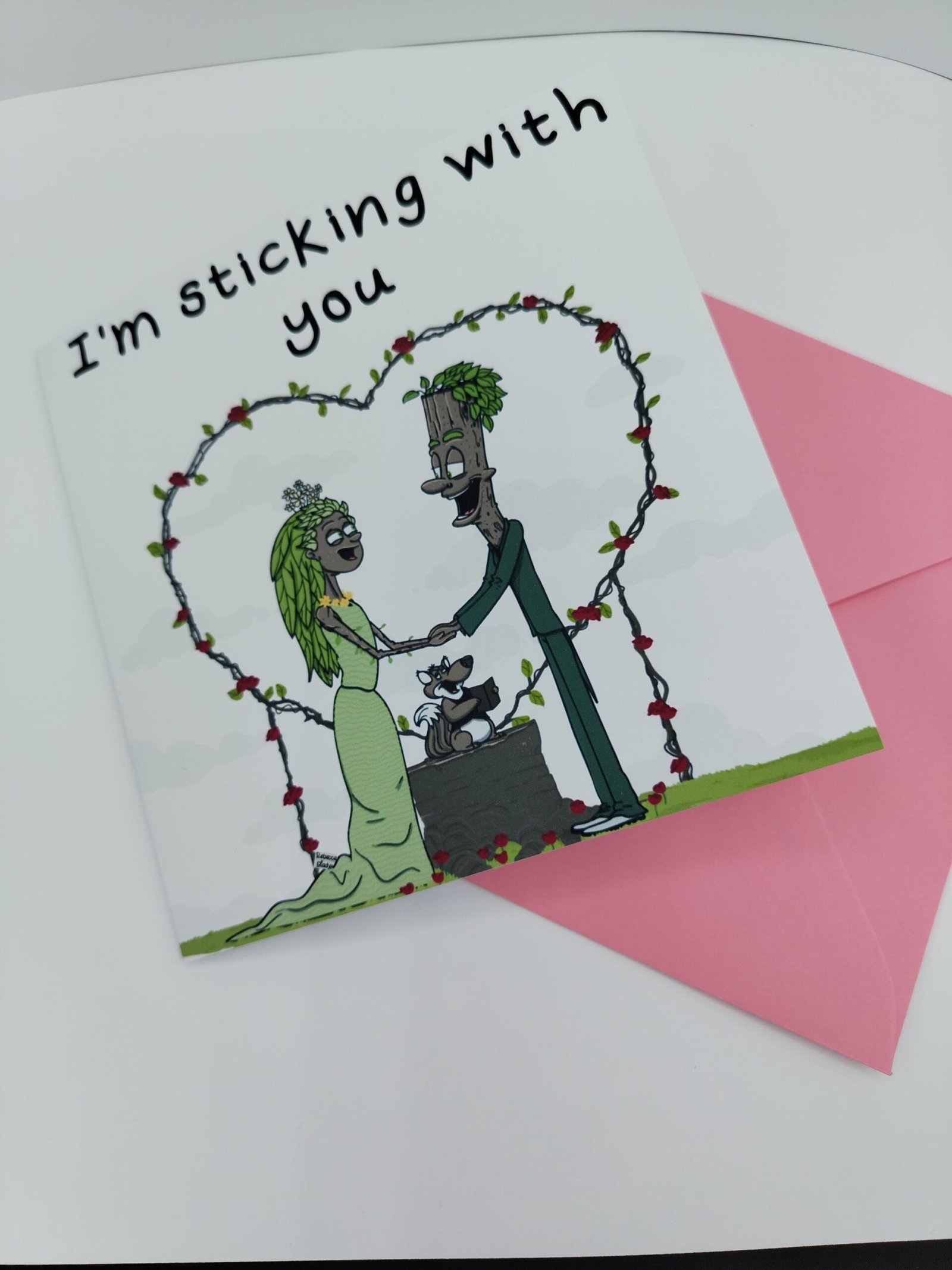 Twig Couple Wedding Card: Bride and Groom Celebration - Image 5