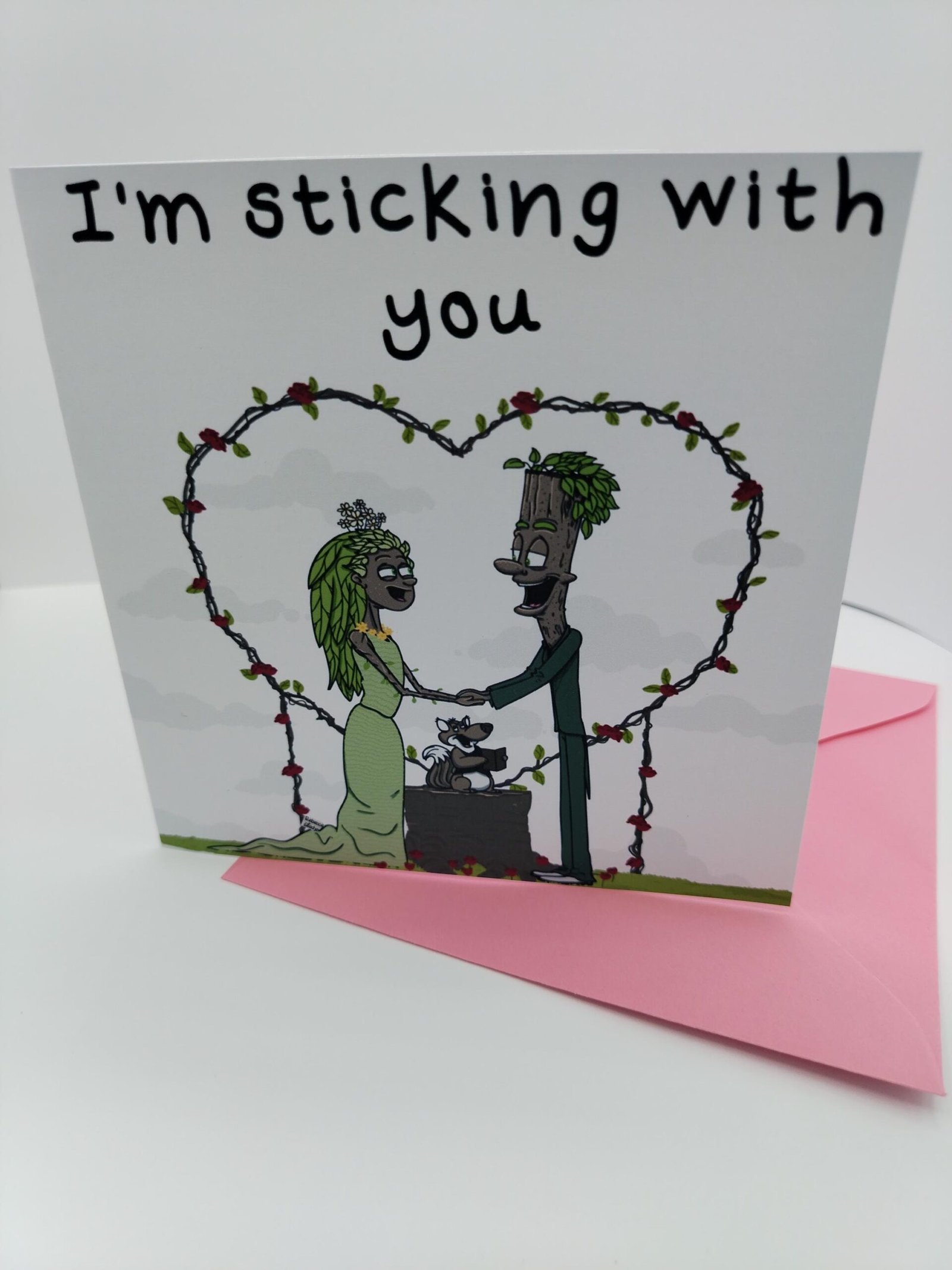 Twig Couple Wedding Card: Bride and Groom Celebration - Image 9