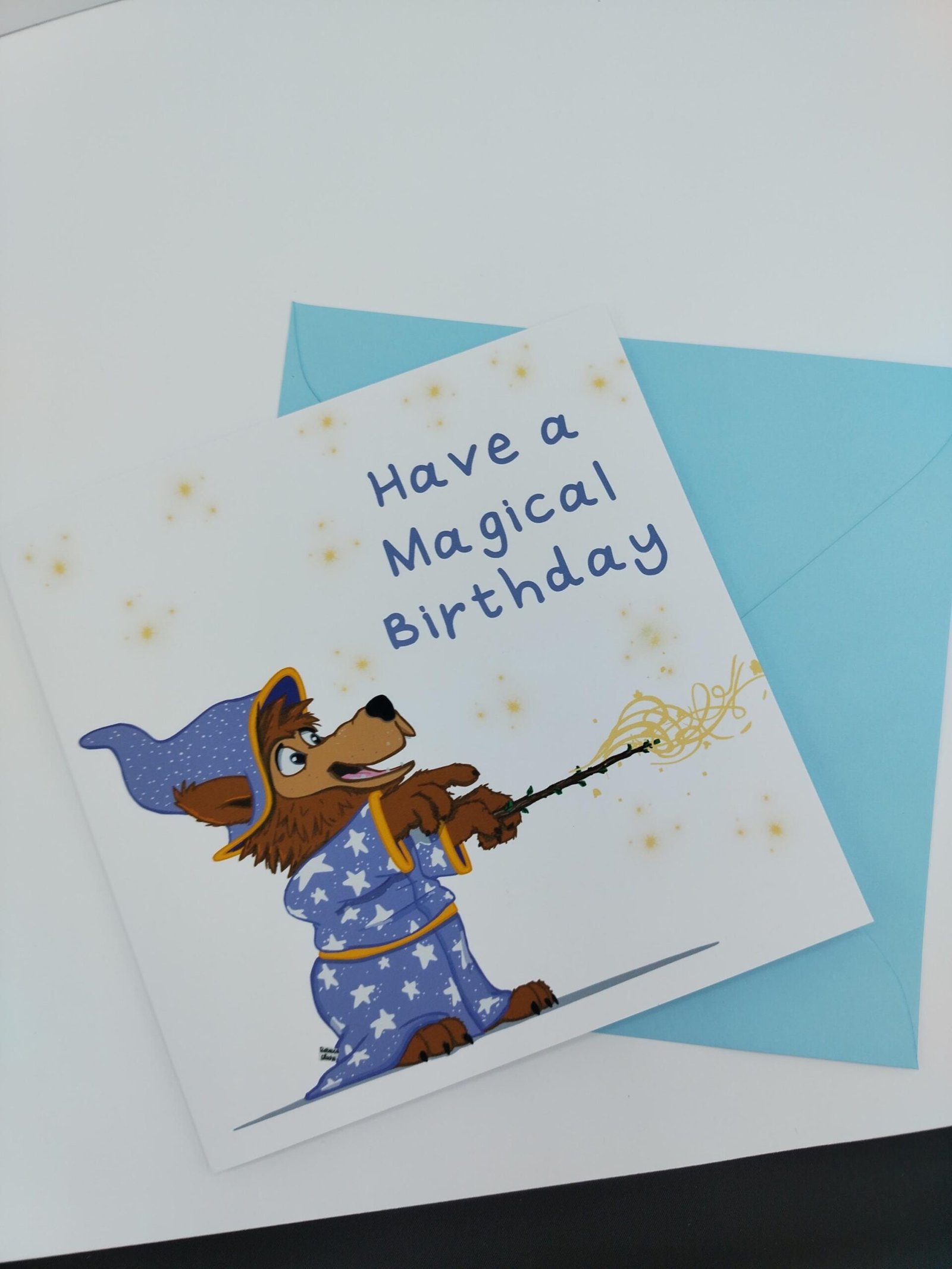 Magical Wizard Wolf Cub Birthday Card: Fantasy Greeting - Image 5
