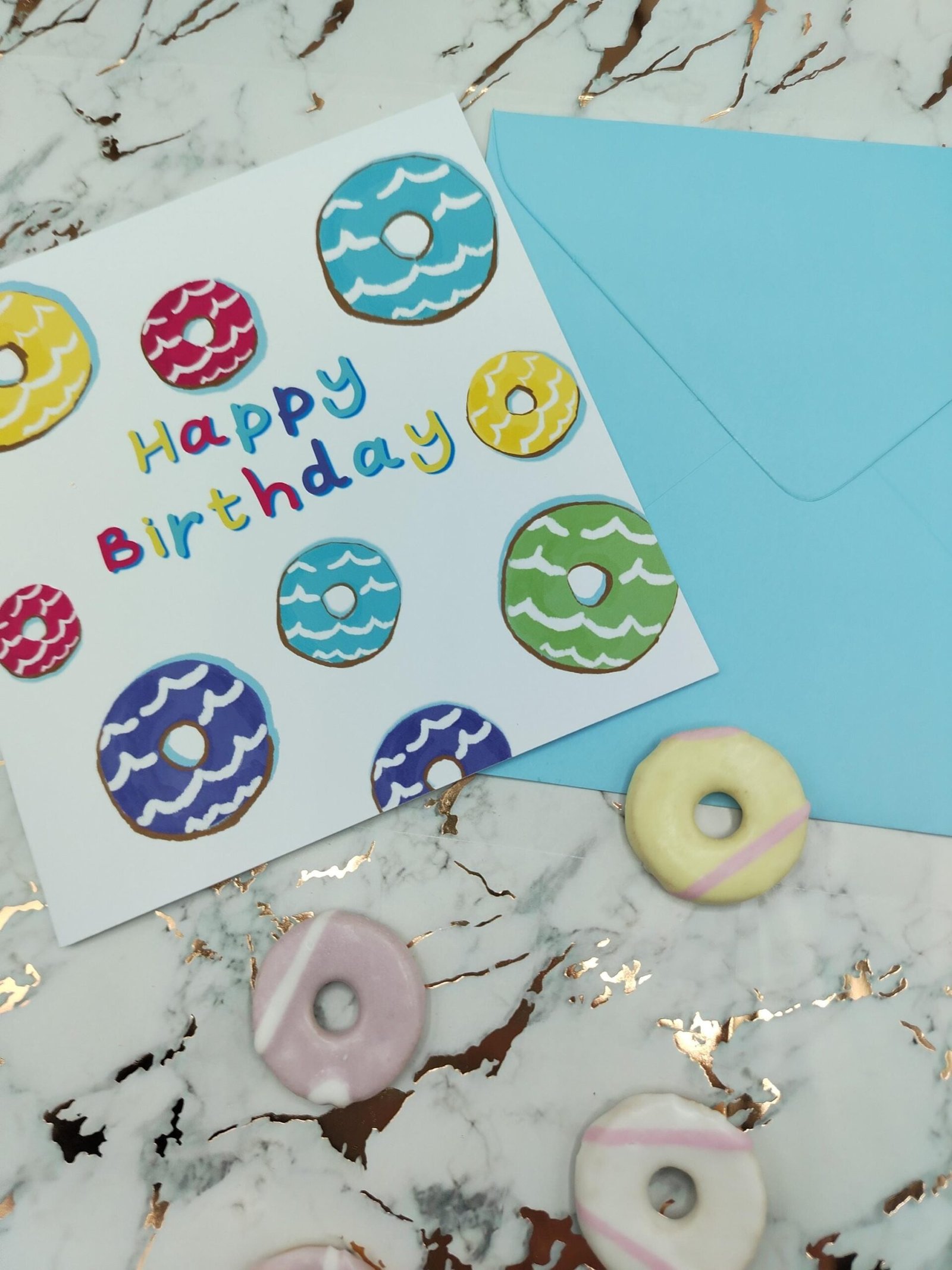 Party Ring Biscuit Birthday Card: Retro UK Snack, Colorful & Fun - Image 7