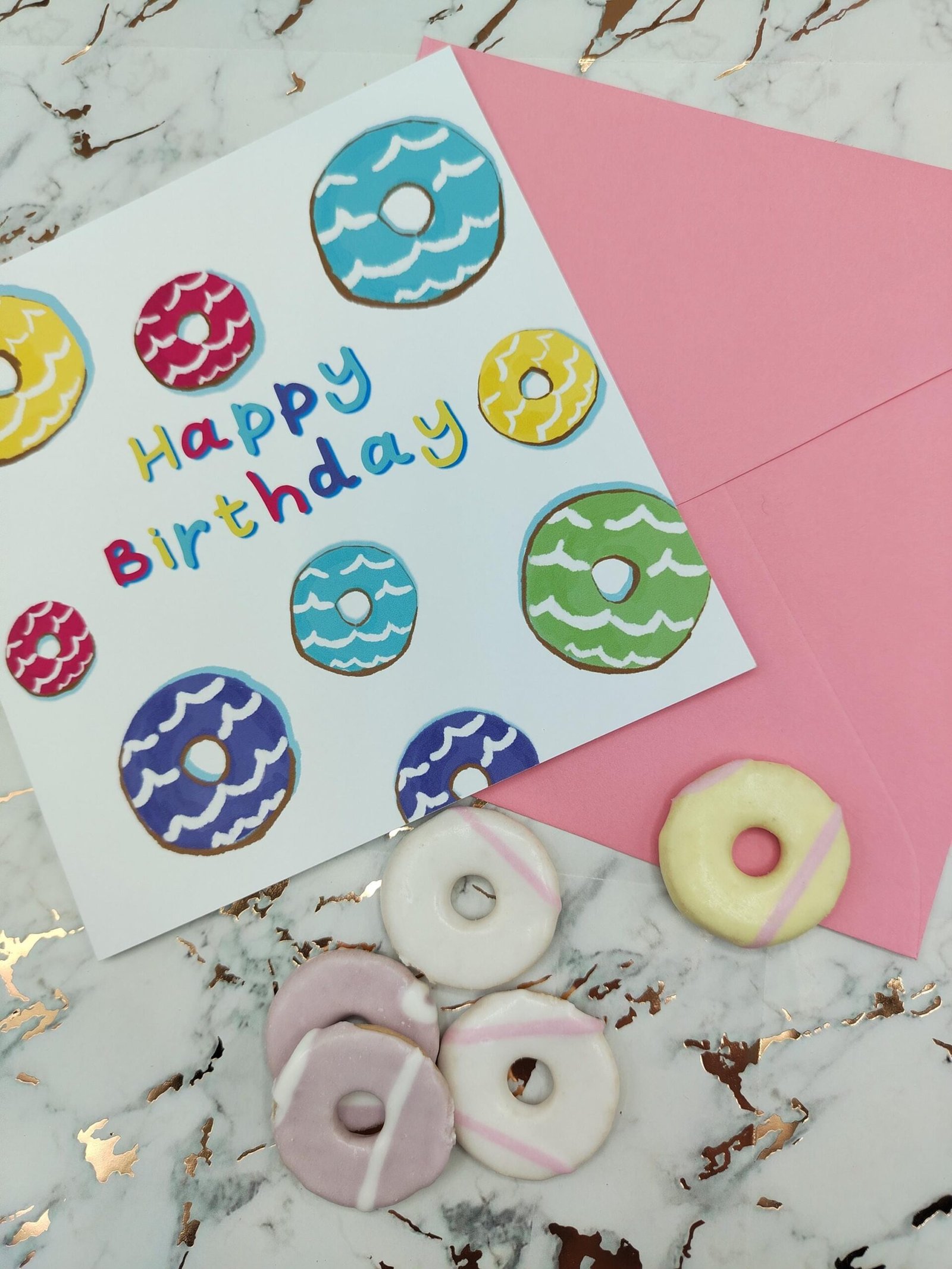 Party Ring Biscuit Birthday Card: Retro UK Snack, Colorful & Fun - Image 8