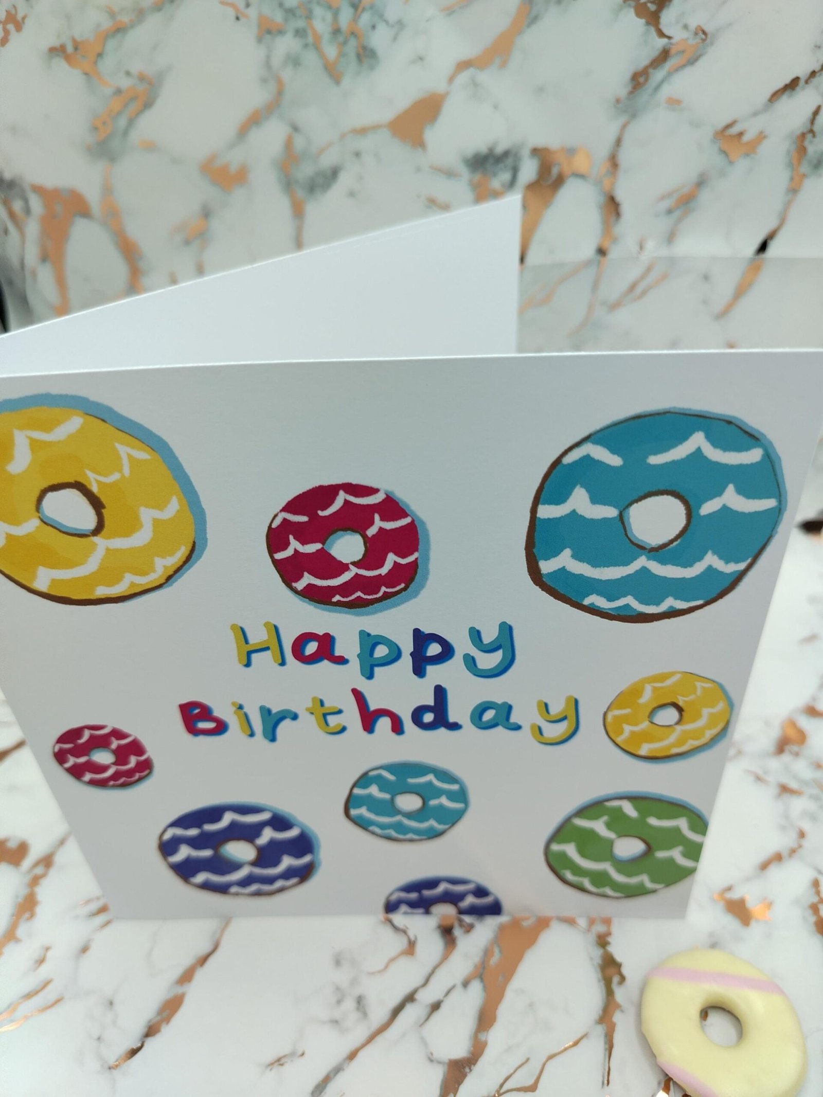 Party Ring Biscuit Birthday Card: Retro UK Snack, Colorful & Fun - Image 9