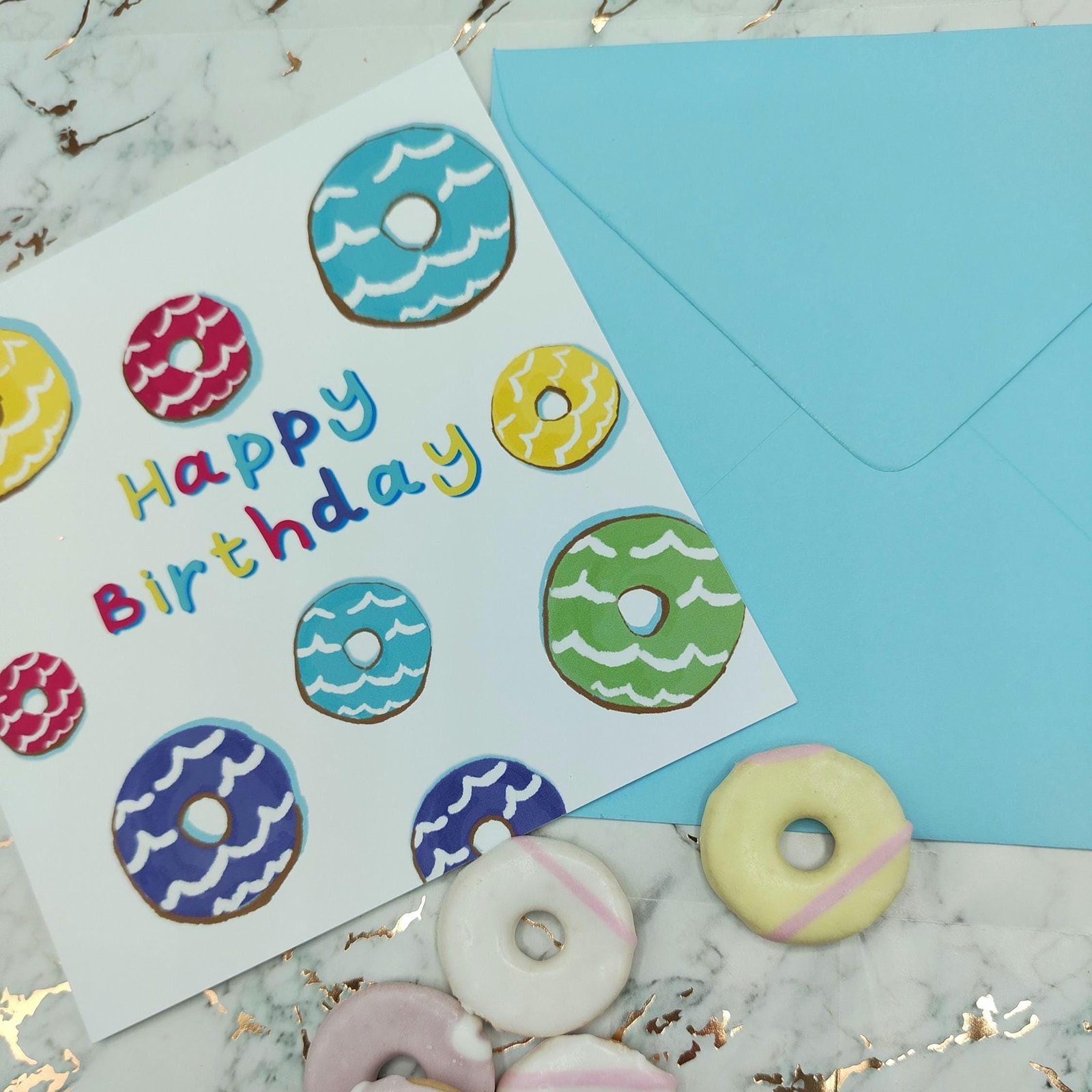 Party Ring Biscuit Birthday Card: Retro UK Snack, Colorful & Fun - Image 6