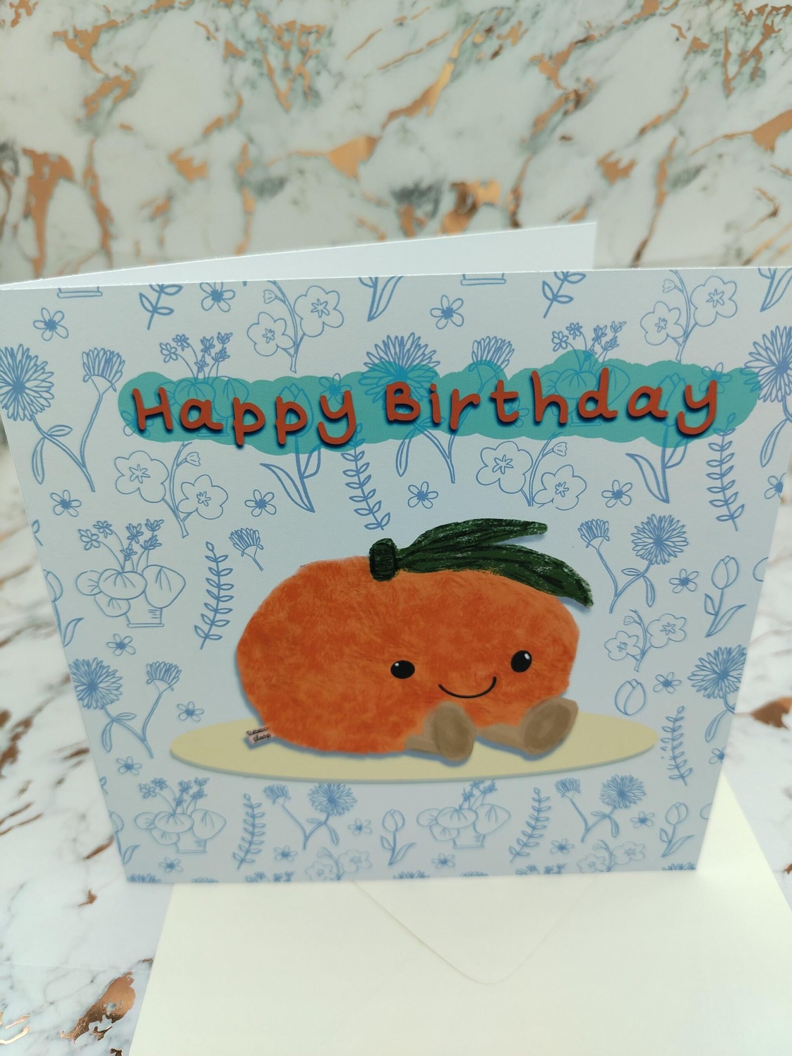 Clementine Birthday Card, Tangerine Greeting Card - Image 7