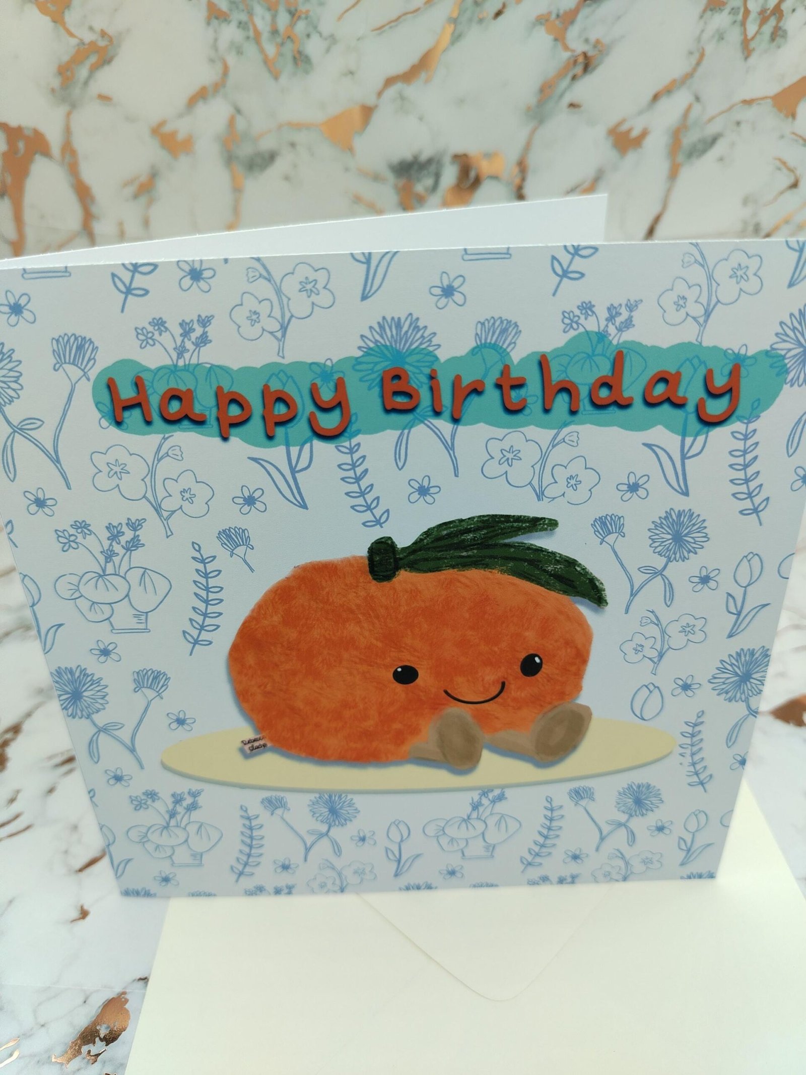 Clementine Birthday Card, Tangerine Greeting Card - Image 10