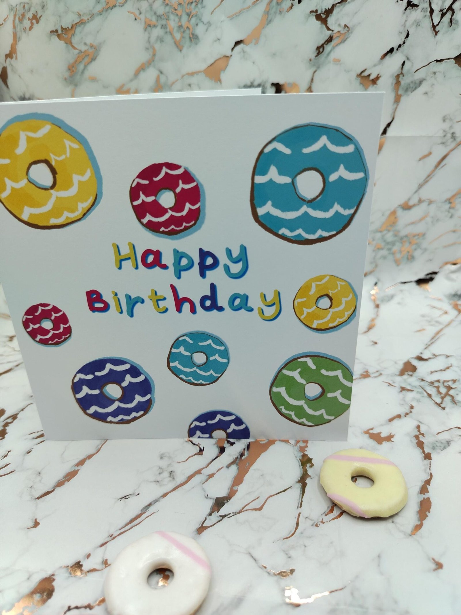 Party Ring Biscuit Birthday Card: Retro UK Snack, Colorful & Fun - Image 4