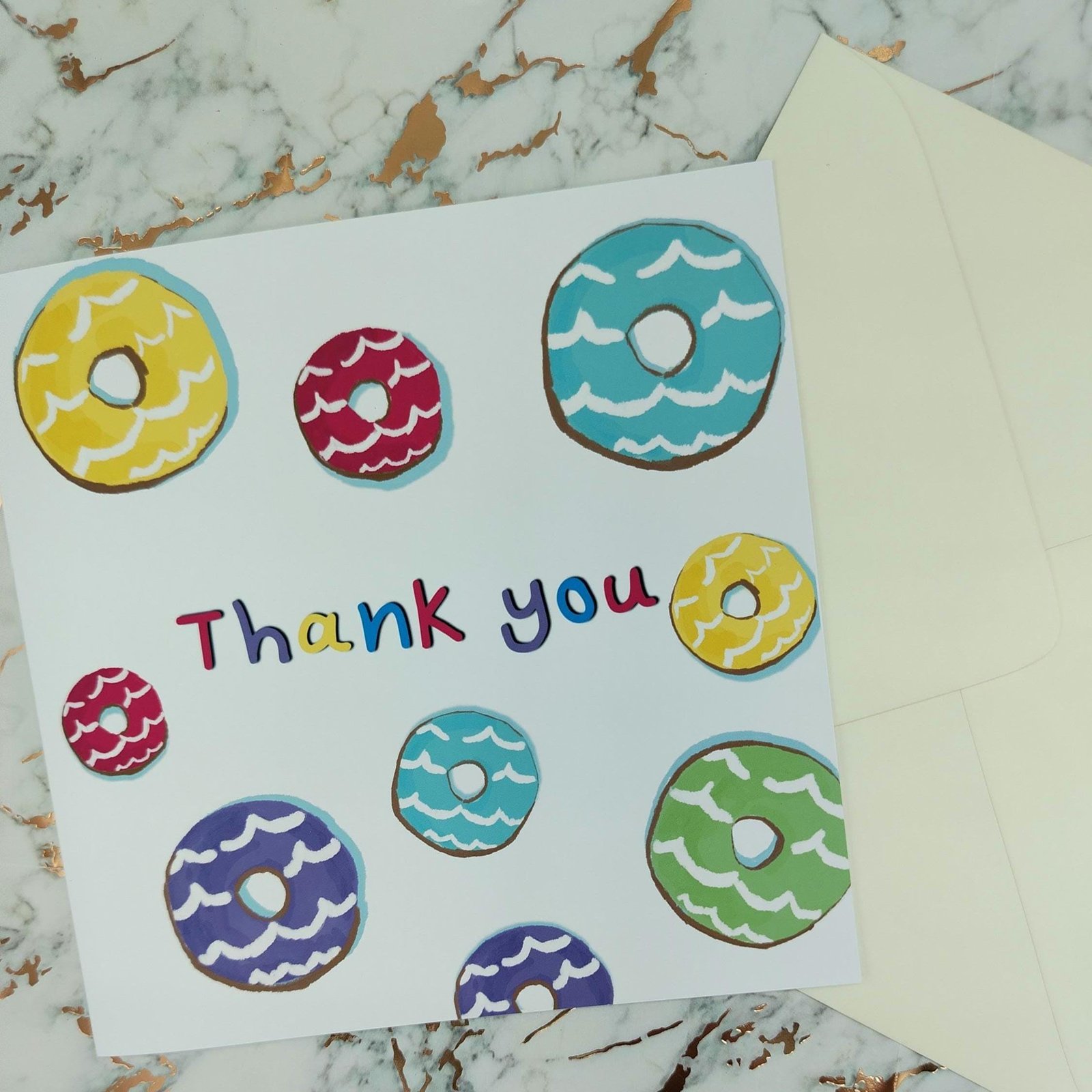 Party Ring Biscuit Card: Retro UK Snack Thank You Card - Image 2