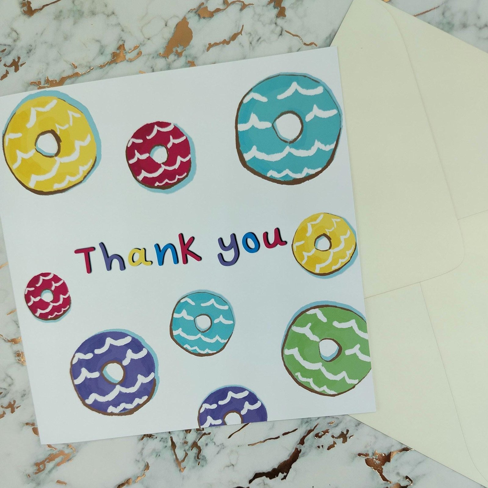 Party Ring Biscuit Card: Retro UK Snack Thank You Card - Image 3