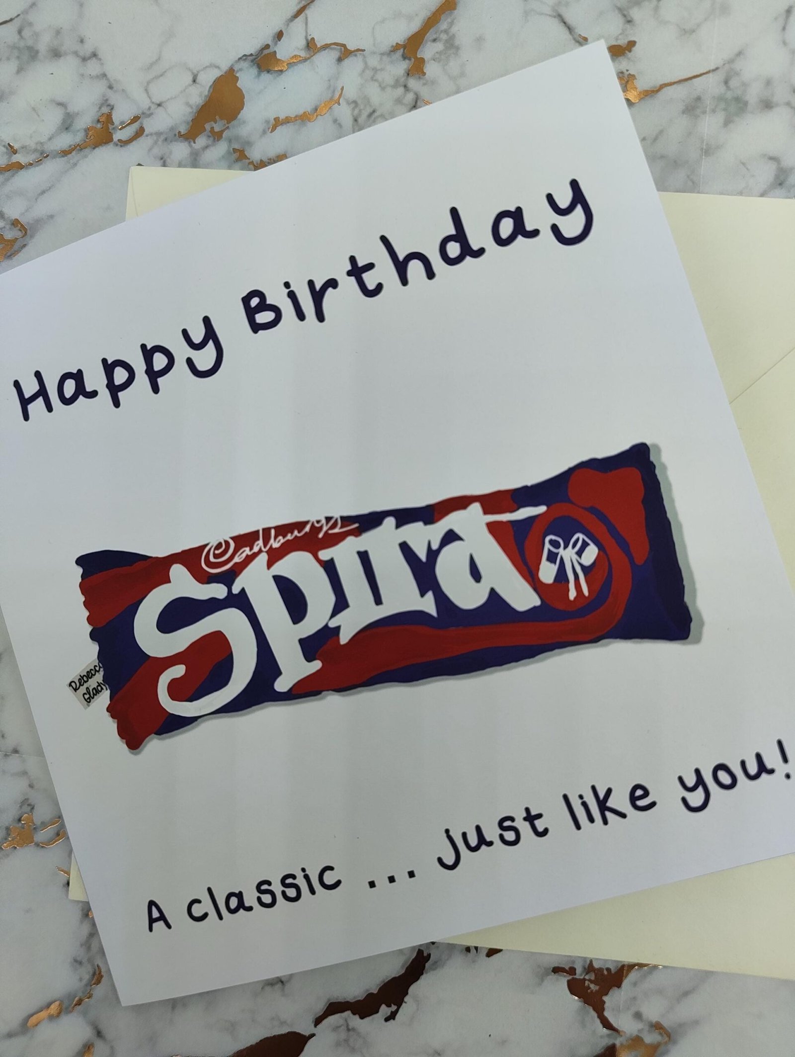 Spira Chocolate Birthday Card: 90s Nostalgic Throwback Retro discountinued chocolate - Image 5