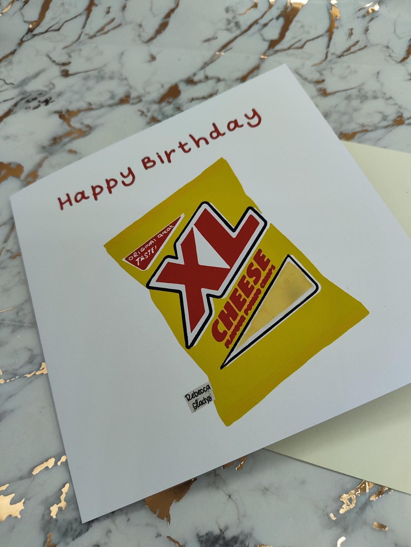 Funny XL Cheese Crisps Birthday Card - Retro Snack Nostalgia - Image 5