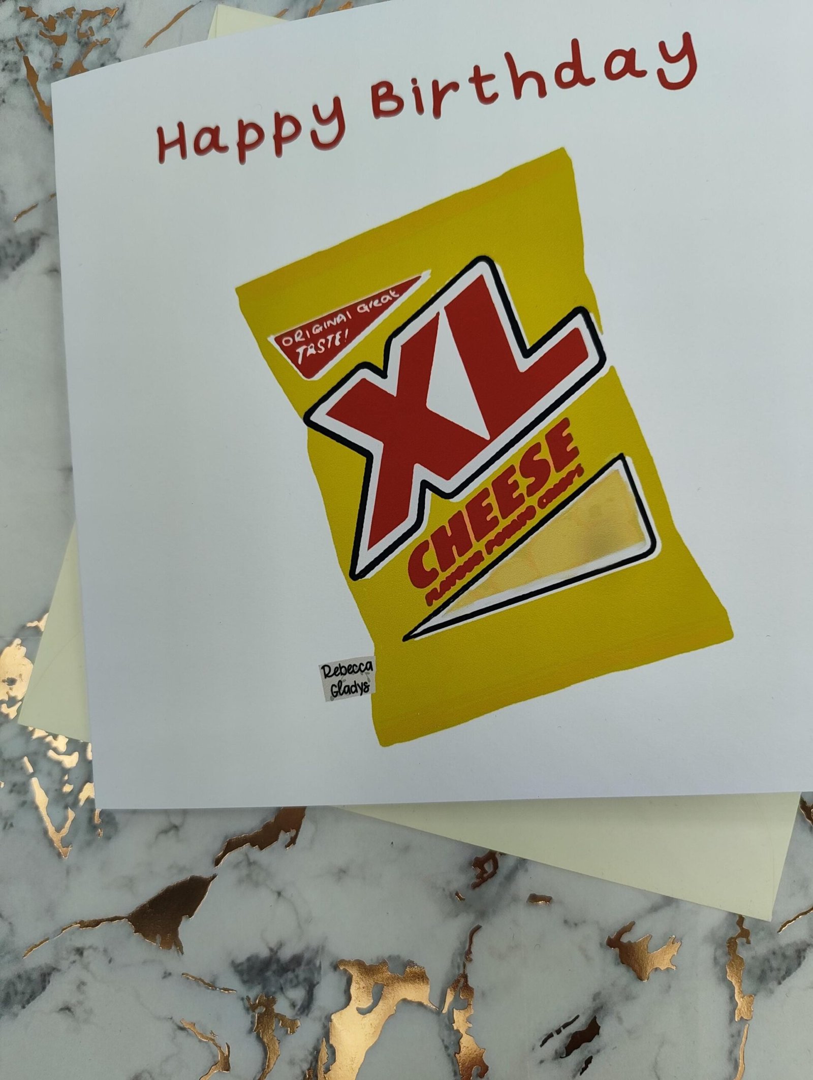 Funny XL Cheese Crisps Birthday Card - Retro Snack Nostalgia - Image 7
