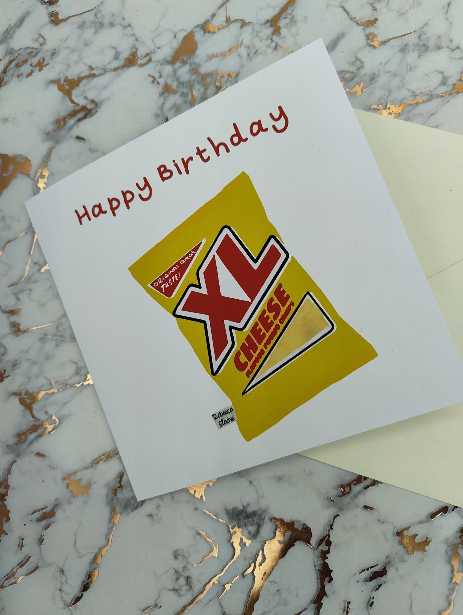 Funny XL Cheese Crisps Birthday Card - Retro Snack Nostalgia - Image 10