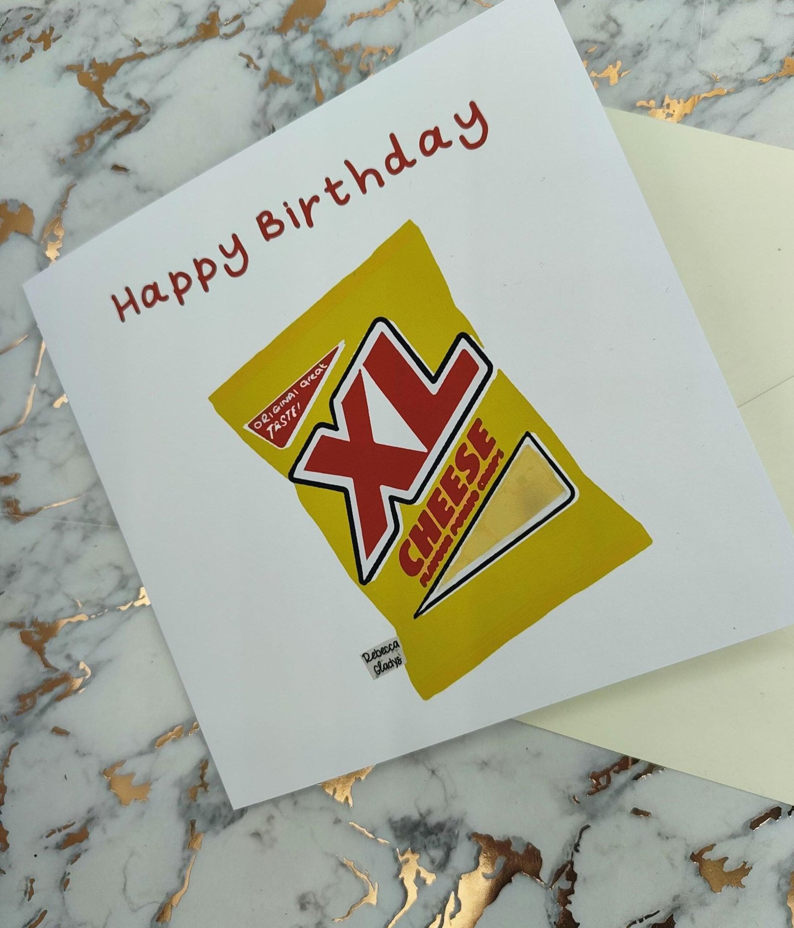 Funny XL Cheese Crisps Birthday Card - Retro Snack Nostalgia - Image 6