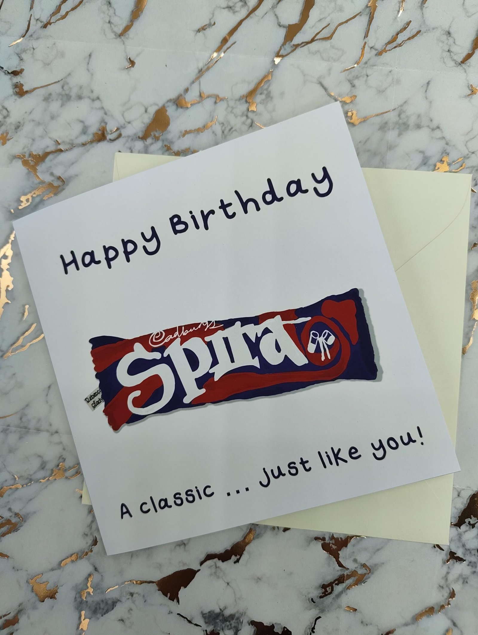 Spira Chocolate Birthday Card: 90s Nostalgic Throwback Retro discountinued chocolate - Image 7
