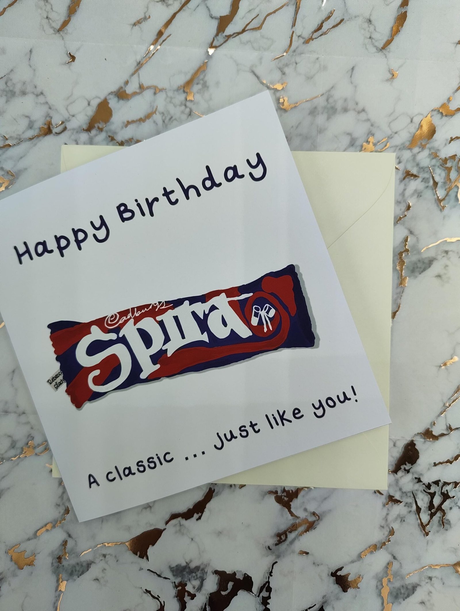 Spira Chocolate Birthday Card: 90s Nostalgic Throwback Retro discountinued chocolate - Image 4