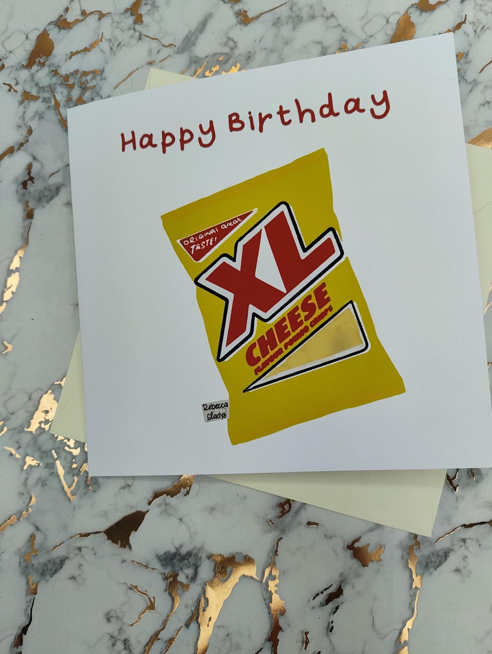 Funny XL Cheese Crisps Birthday Card - Retro Snack Nostalgia - Image 9