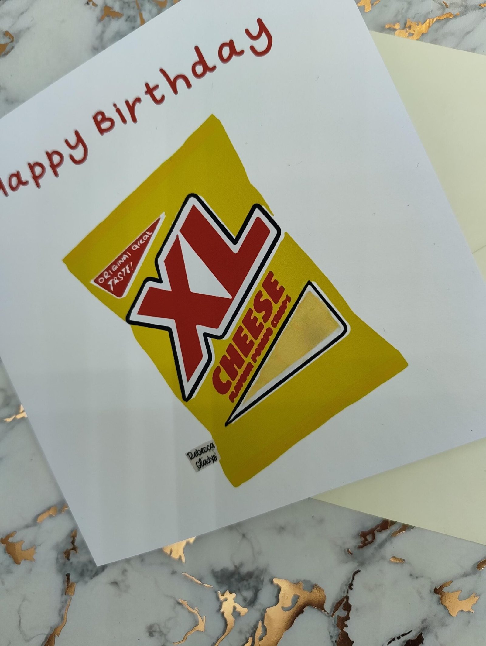 Funny XL Cheese Crisps Birthday Card - Retro Snack Nostalgia - Image 8