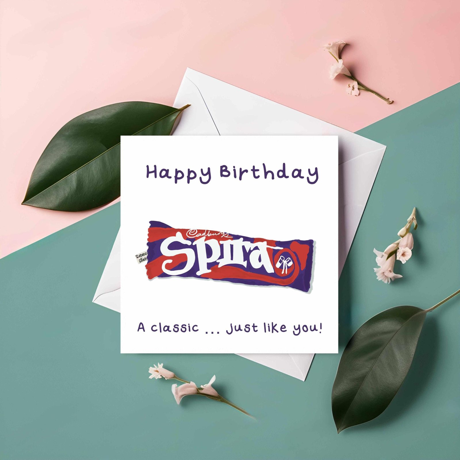 Spira Chocolate Birthday Card: 90s Nostalgic Throwback Retro discountinued chocolate