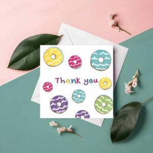 Party Ring Biscuit Card: Retro UK Snack Thank You Card