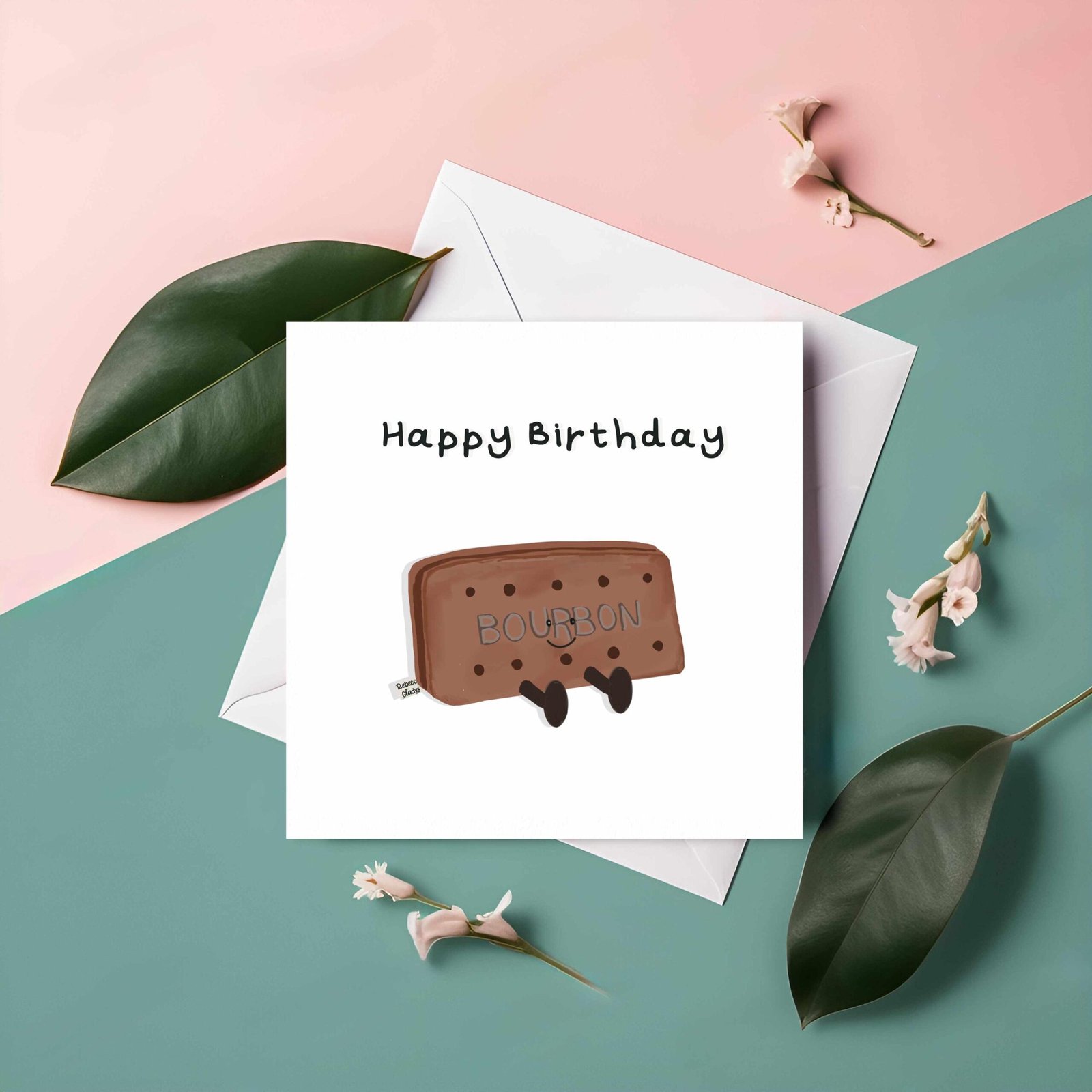 Funny Bourbon Biscuit Birthday Card | Quirky Greeting