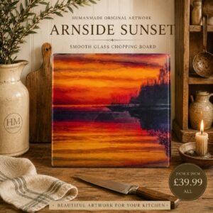 Arnside Sunset Glass Chopping Board/Placemat