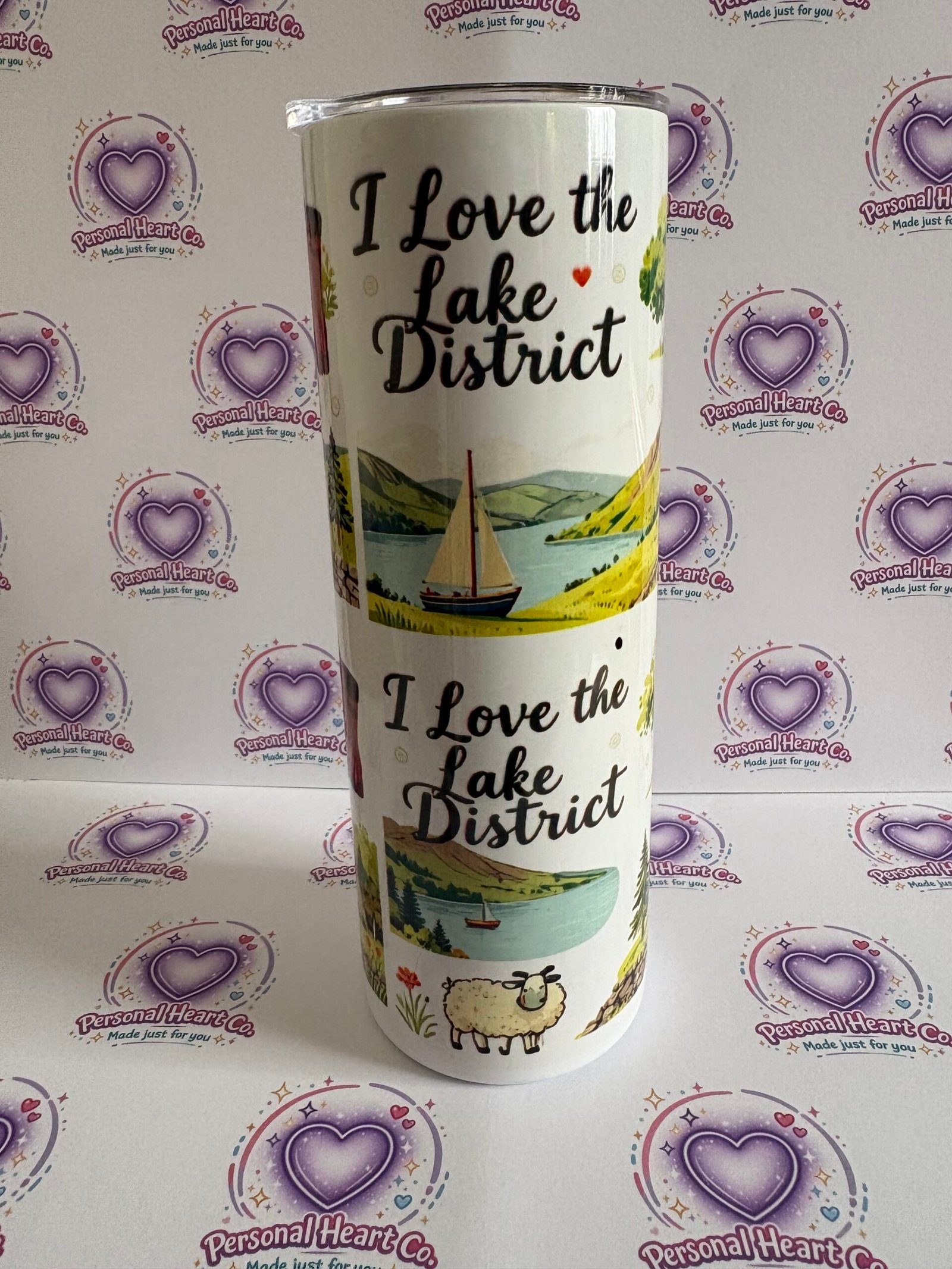 I ❤️ the Lake District Colourful 20oz Stainless Steel Tumbler – Travel Cup