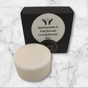 Geranium and Patchouli Essential Oil Conditioner Bar - Plastic Free, All Hair Types, Vegan