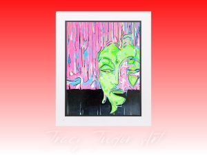 Tranquillity Buddha Mounted Art Print, Peaceful Meditation Wall Art, Original Design