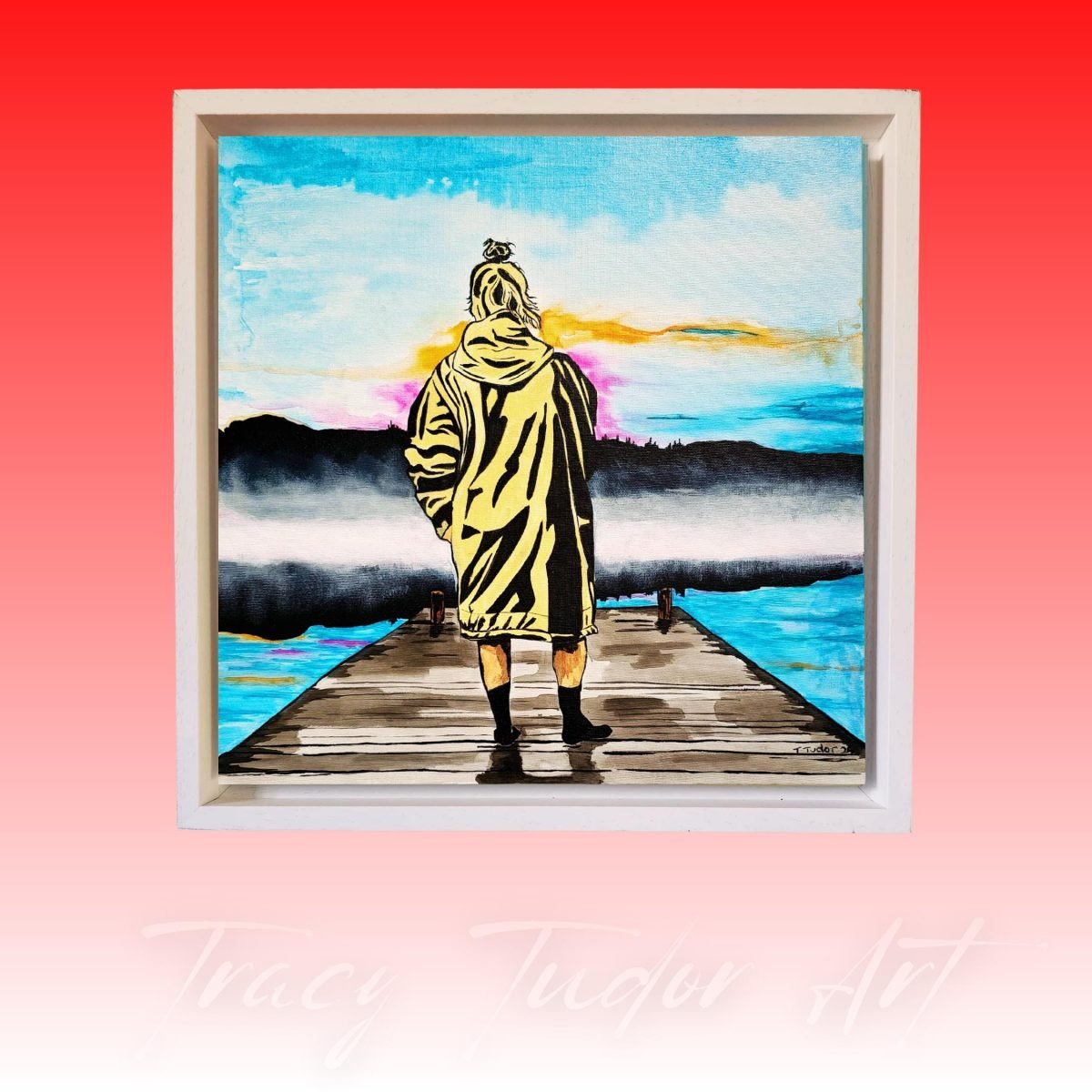 For Calm And Clarity: Original Acrylic Painting, Professionally Framed