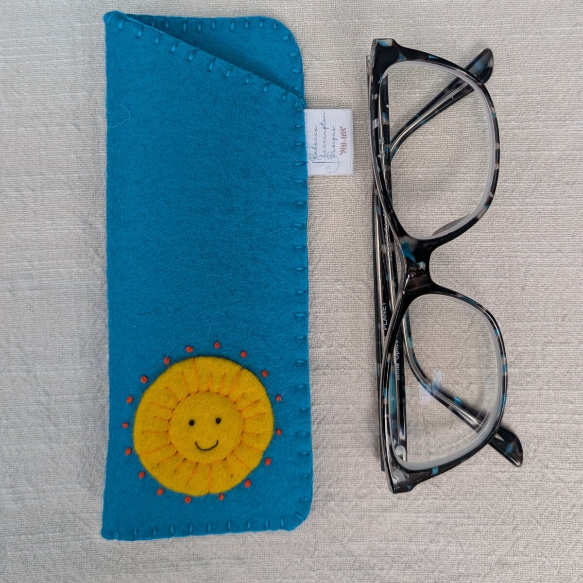 Thick Wool Felt Sunshine Glasses Case
