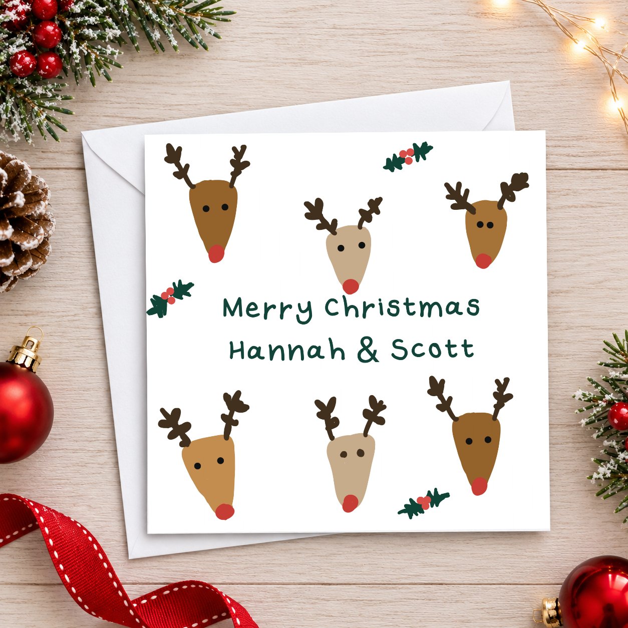 Reindeer Christmas Card